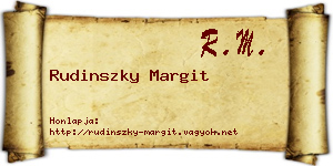 Rudinszky Margit névjegykártya